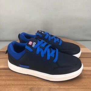 ECKO UNLTD Youth Size 6 Black Blue Low Top Lace Up Sneakers Shoes